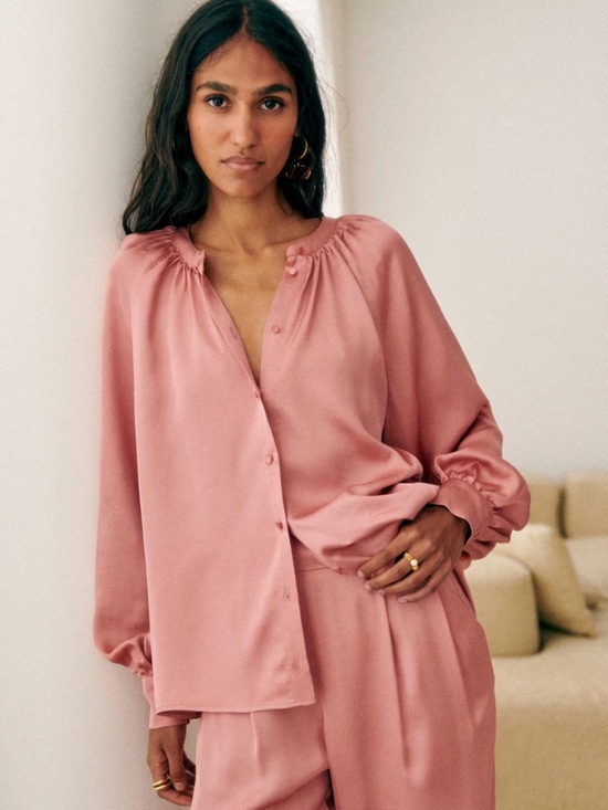 Sezane Tops - Sezane Lealys shirt in Rosewood size 4